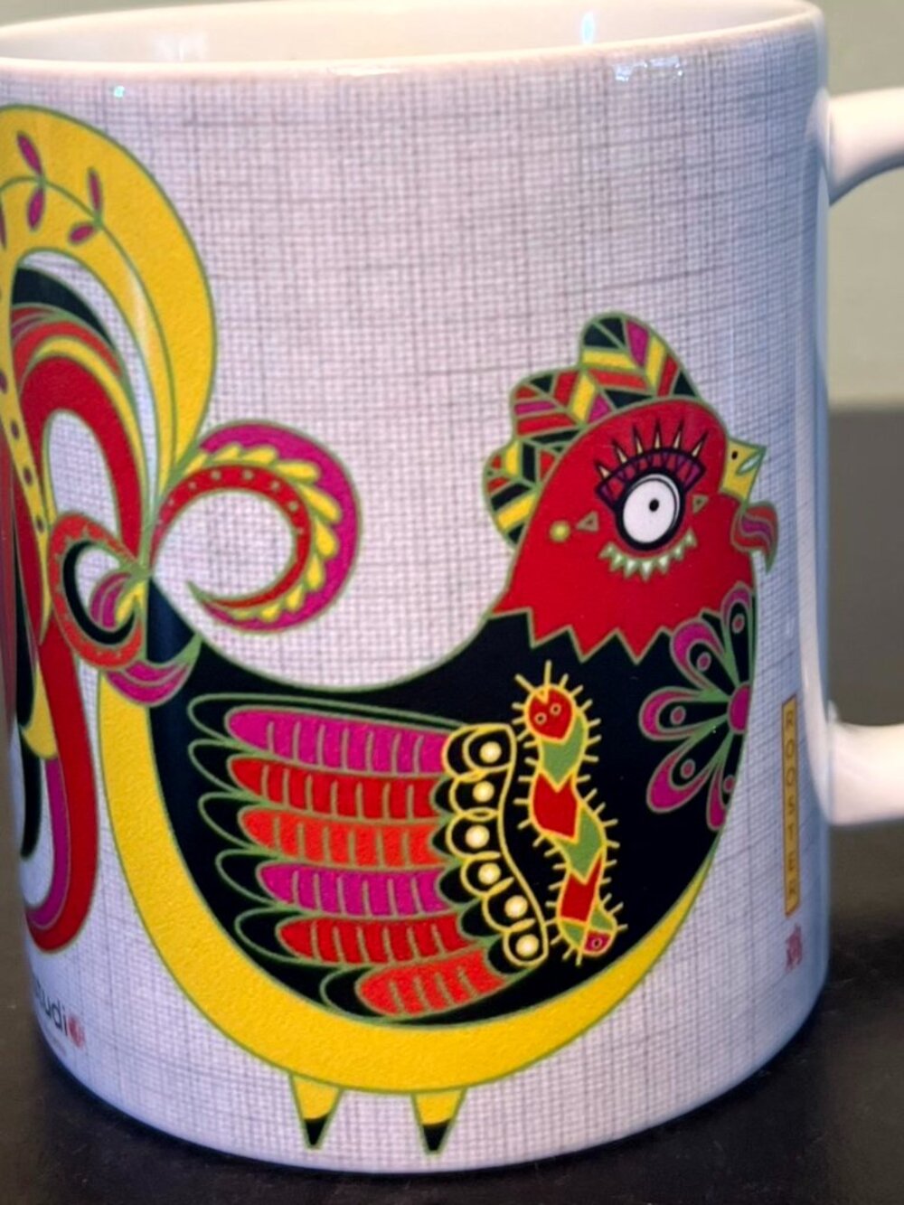 Stillwater Art Studio Lunar New Year Rooster Mug Ceramic Zodiac Coffee Cup NWT